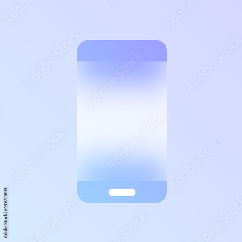 smartphone glass morphism trendy style icon. smartphone transparent glass vector icon with blur and purple gradient. for web and ui design, mobile apps and promo business polygraphy