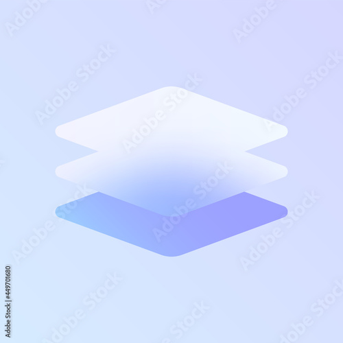 layers glass morphism trendy style icon. layers transparent glass vector icon with blur and purple gradient. for web and ui design, mobile apps and promo business polygraphy