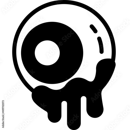 eyeball solid line icon