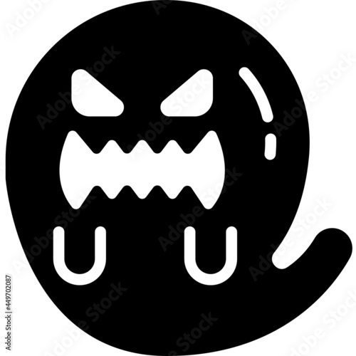 ghost solid line icon