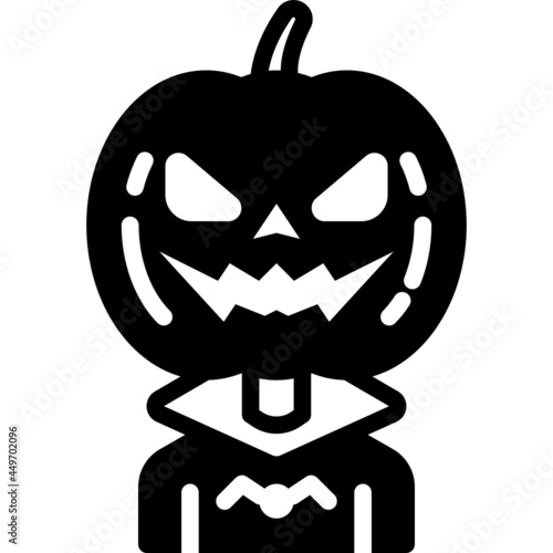 jack o lantern solid line icon