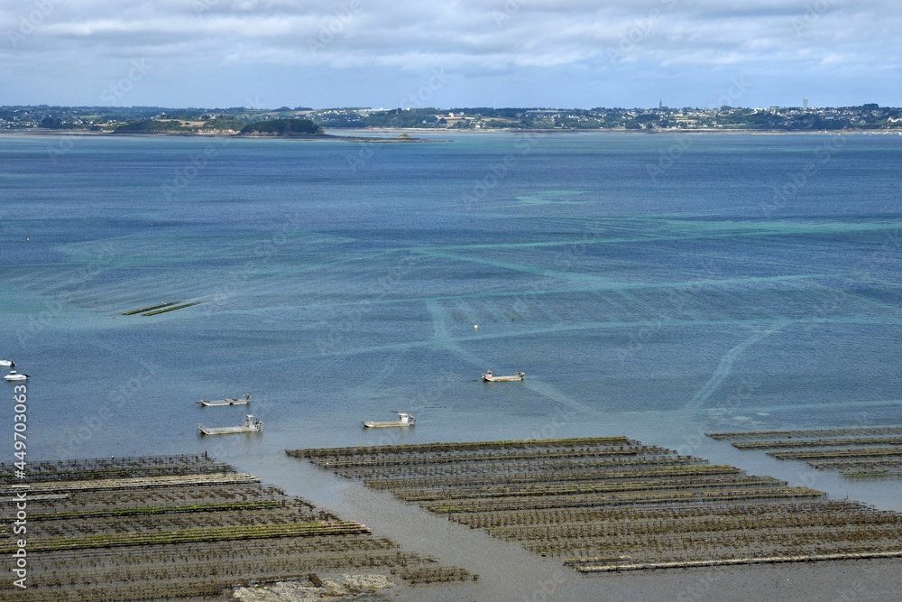 Port Lazo à Plouezec et baie de Paimpol, Côtes d'Armor, Bretagne, France