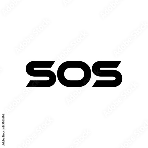 SOS letter logo design with white background in illustrator, vector logo modern alphabet font overlap style. calligraphy designs for logo, Poster, Invitation, etc.