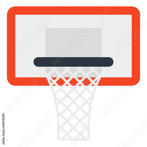 Basketball hoop icon in editable style

