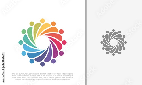 Global Community Logo Icon Elements Template. Community human Logo template vector. Community health care. Abstract Community logo