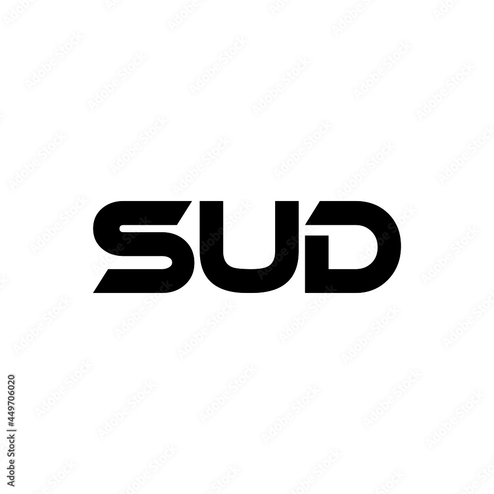 SUD letter logo design with white background in illustrator, vector logo modern alphabet font overlap style. calligraphy designs for logo, Poster, Invitation, etc.