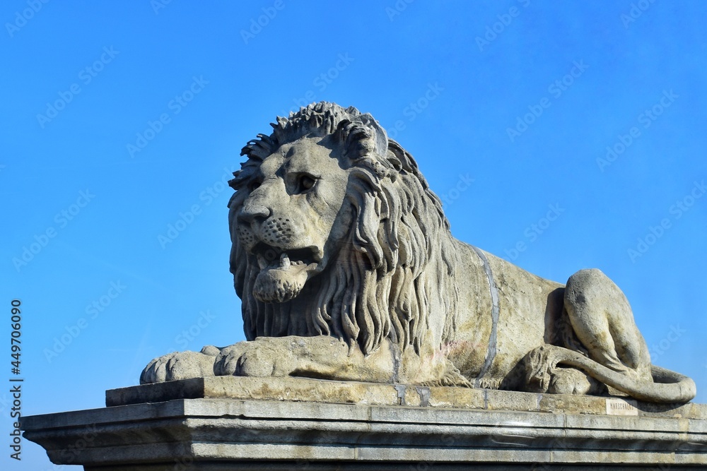Lion Statue at the bridgehead of Chain bridge, have been carved by sculptor János Marschalkó. That statue were added to both sides of the river in 1852.