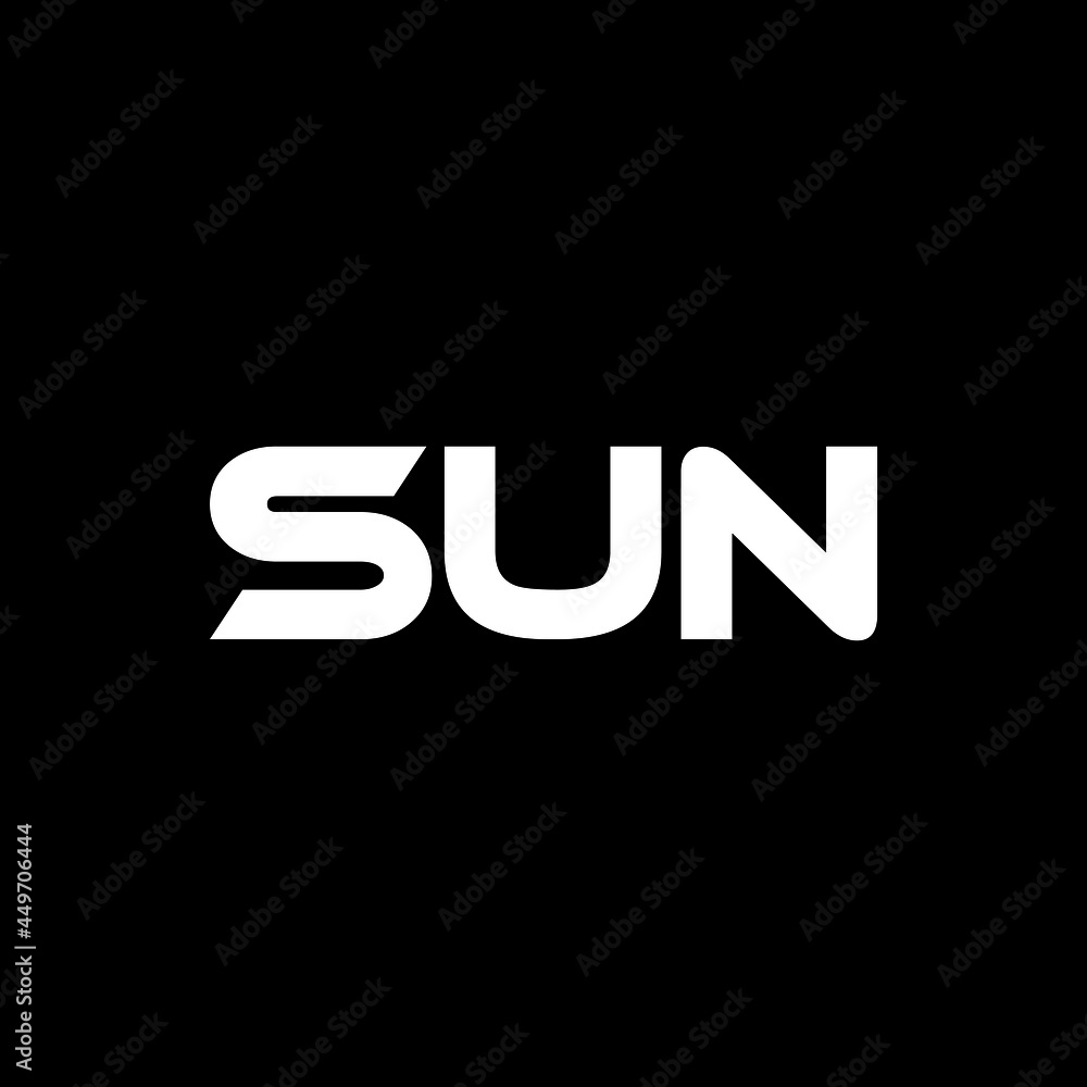 SUN letter logo design with black background in illustrator, vector logo modern alphabet font overlap style. calligraphy designs for logo, Poster, Invitation, etc. SUN letter logo design with black background in illustrator, vector logo modern alphabet font overlap style. calligraphy designs for logo, Poster, Invitation, etc.