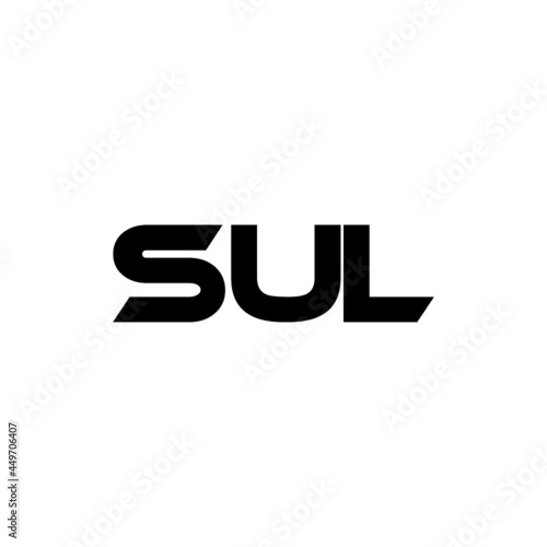SUL letter logo design with white background in illustrator, vector logo modern alphabet font overlap style. calligraphy designs for logo, Poster, Invitation, etc.
