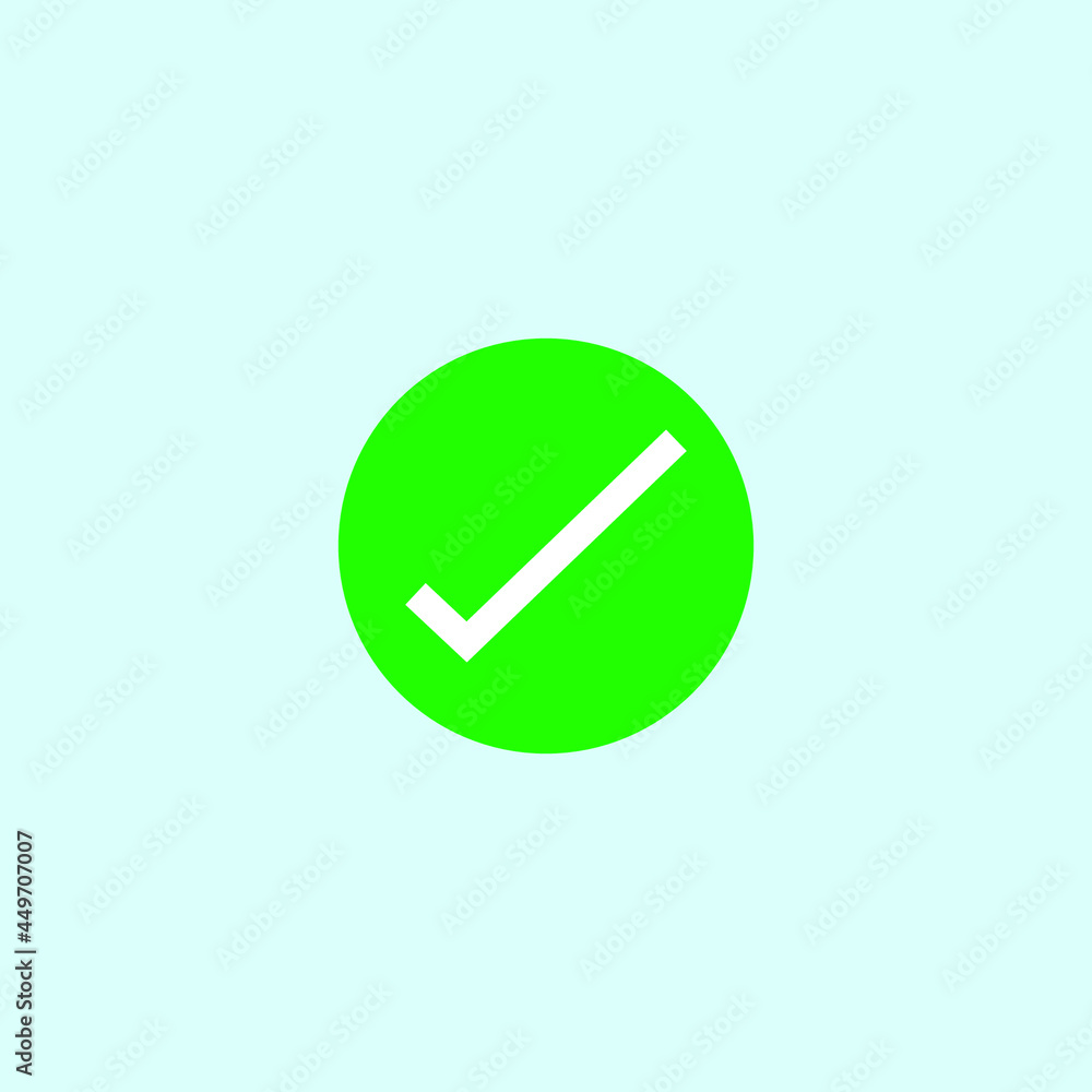 Check mark green line icons. Vector illustration. - Vector Check mark green line icons. Vector illustration. - Vector