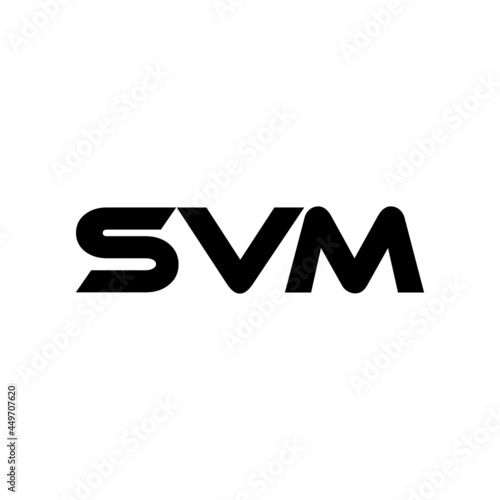 SVM letter logo design with white background in illustrator, vector logo modern alphabet font overlap style. calligraphy designs for logo, Poster, Invitation, etc.