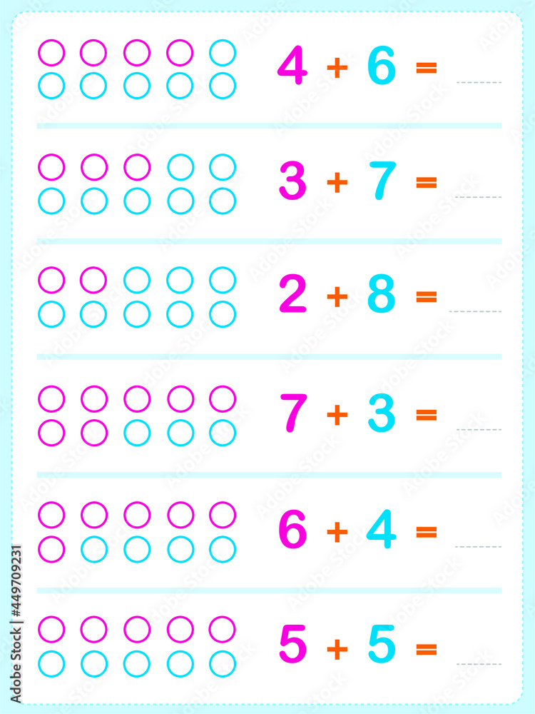 Exercise for children in primary school, learn Worksheet activity for kids