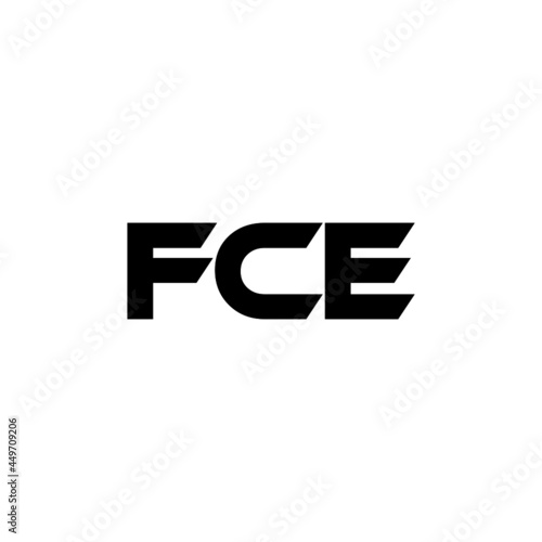 FCE letter logo design with white background in illustrator, vector logo modern alphabet font overlap style. calligraphy designs for logo, Poster, Invitation, etc.