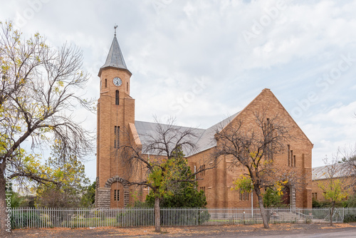 Street scene, with the historic Reformed Church, in Steynsburg photo