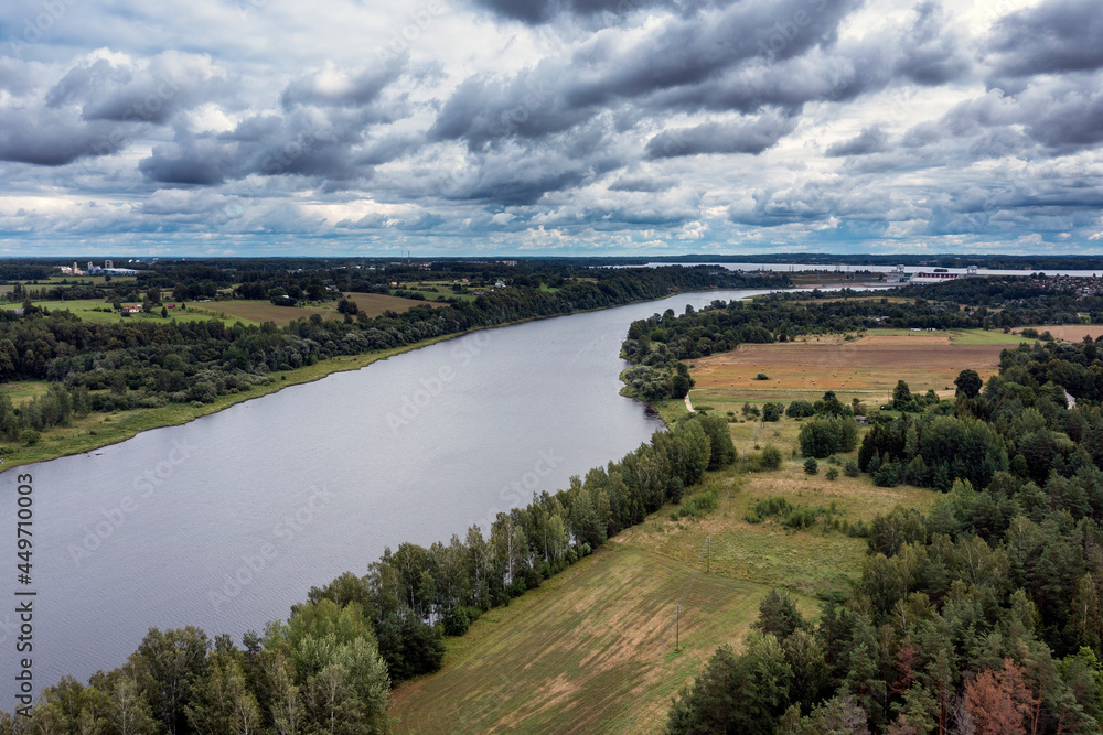 Daugava river next to Jaunjelgava, Latvia. Daugava river next to Jaunjelgava, Latvia.