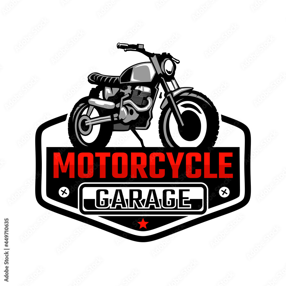 Obraz premium Motorcycle custom garage logo