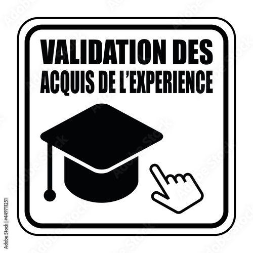 Logo validation des acquis de l'expérience. photo