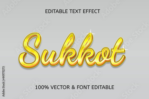 sukkot style luxury editable text effect