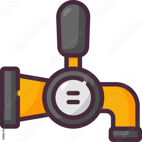 beer tap line icon