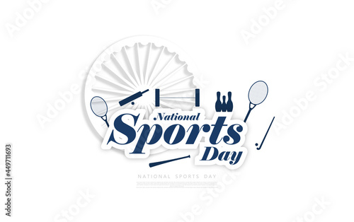 National sports day India- 29th of august, vector illustration. photo