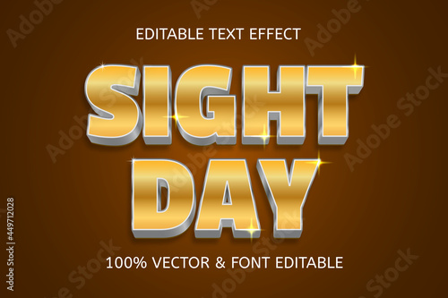 sight day style luxury editable text effect