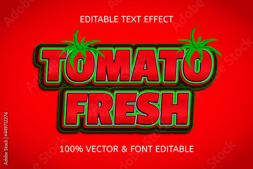 tomato fresh style cartoon editable text effect