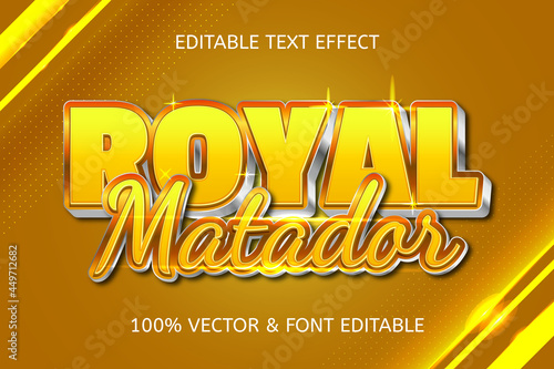 royal matador style luxury editable text effect