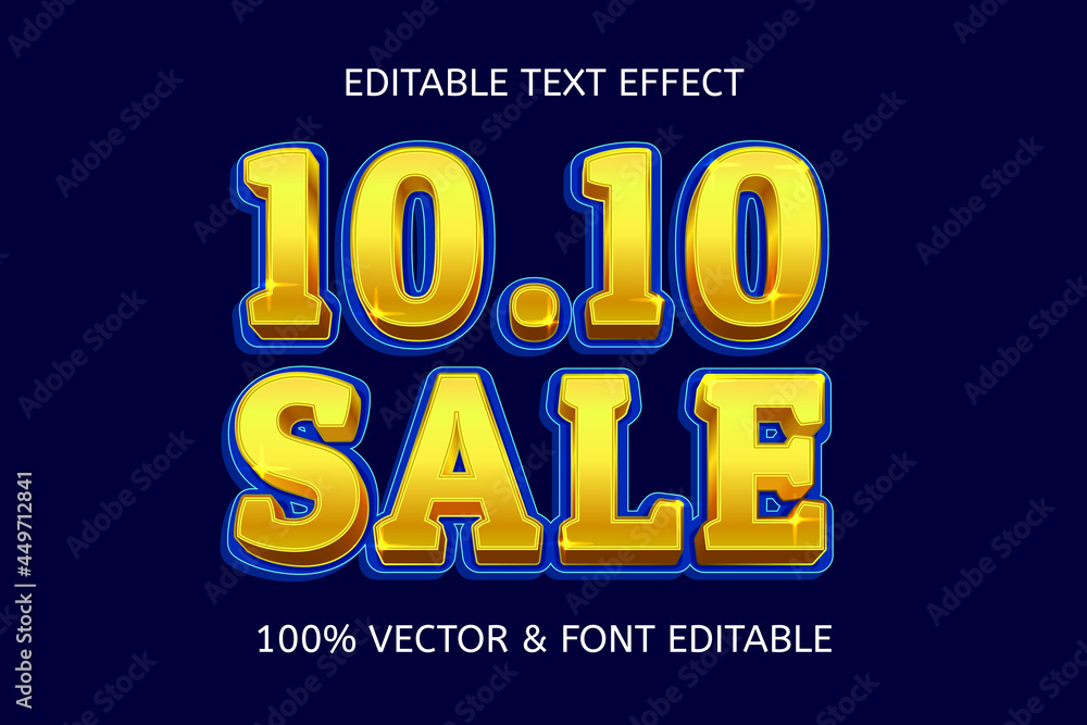 Fototapeta 10.10 styl sprzedaży elegancki edytowalny efekt tekstowy