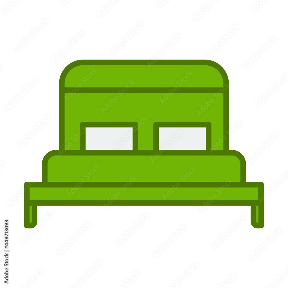 Bed Linear Vector Icon Design Bed Linear Vector Icon Design