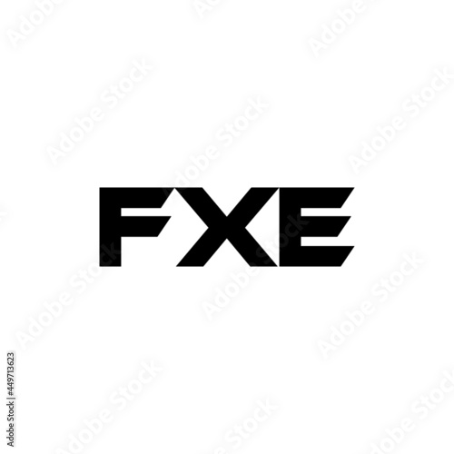 FXE letter logo design with white background in illustrator, vector logo modern alphabet font overlap style. calligraphy designs for logo, Poster, Invitation, etc.