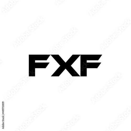 FXF letter logo design with white background in illustrator, vector logo modern alphabet font overlap style. calligraphy designs for logo, Poster, Invitation, etc.