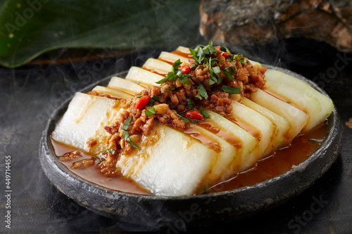 Delicious Chinese cuisine, stewed winter melon in sauce