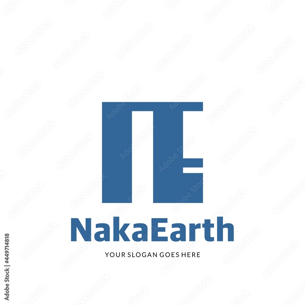 letter n and e minimal and monogram business logo letter n and e minimal and monogram business logo