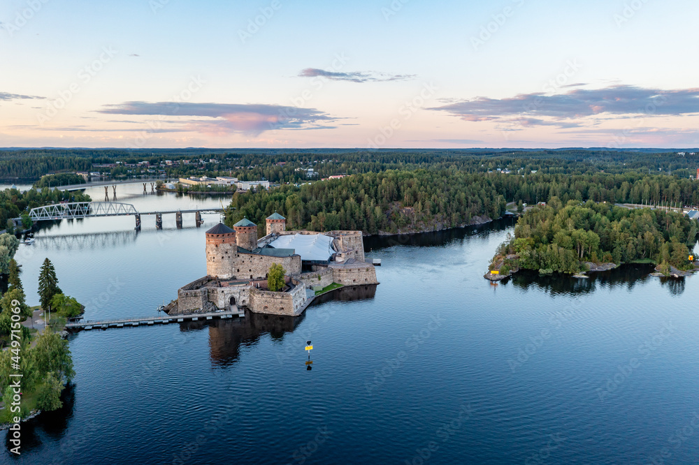 view of the Olavinlinna castle