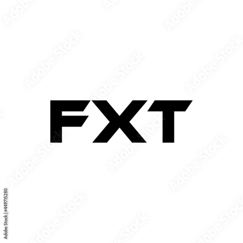 FXT letter logo design with white background in illustrator, vector logo modern alphabet font overlap style. calligraphy designs for logo, Poster, Invitation, etc.