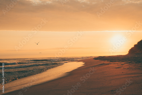 Sunrise or sunset on the baltic sea