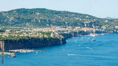 Sorrento overlooking the sea taken from Sant'Agnello, Naples, Italy © AShots