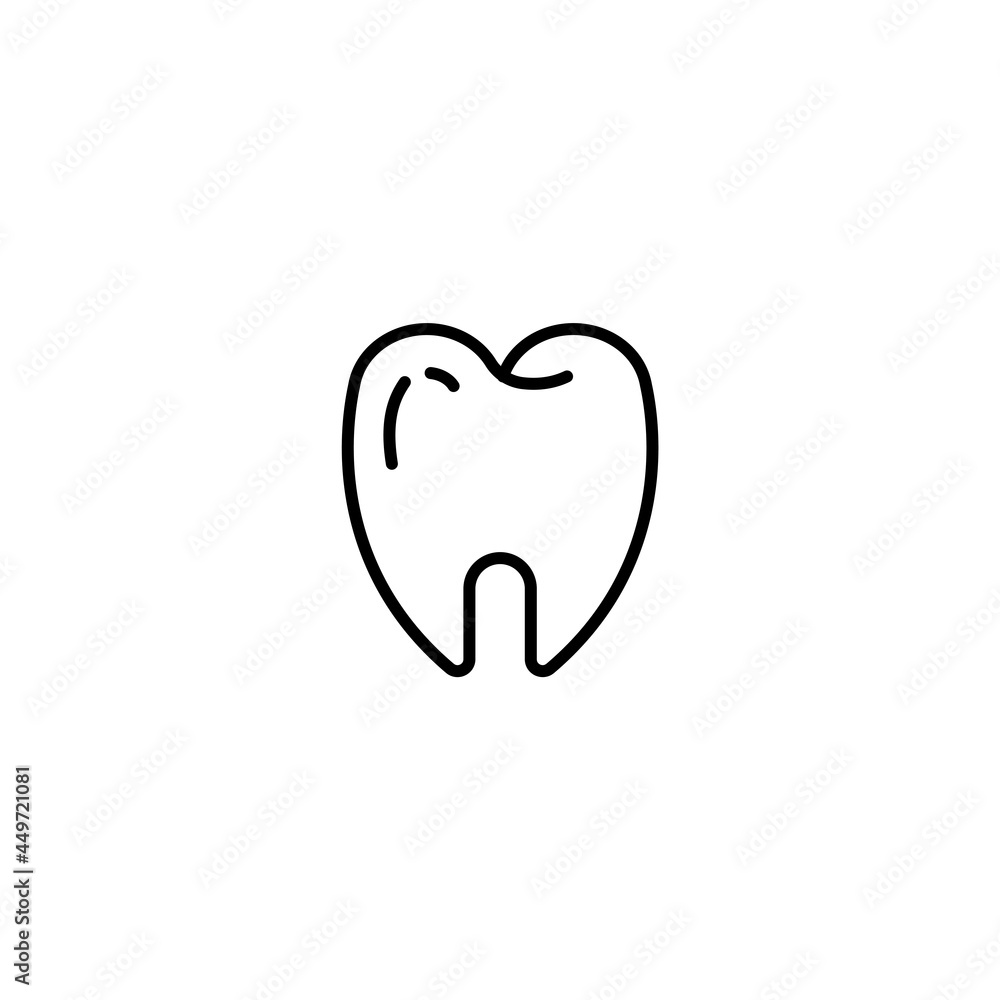Icono de diente. Concepto de odontología. Ilustración vectorial Icono de diente. Concepto de odontología. Ilustración vectorial