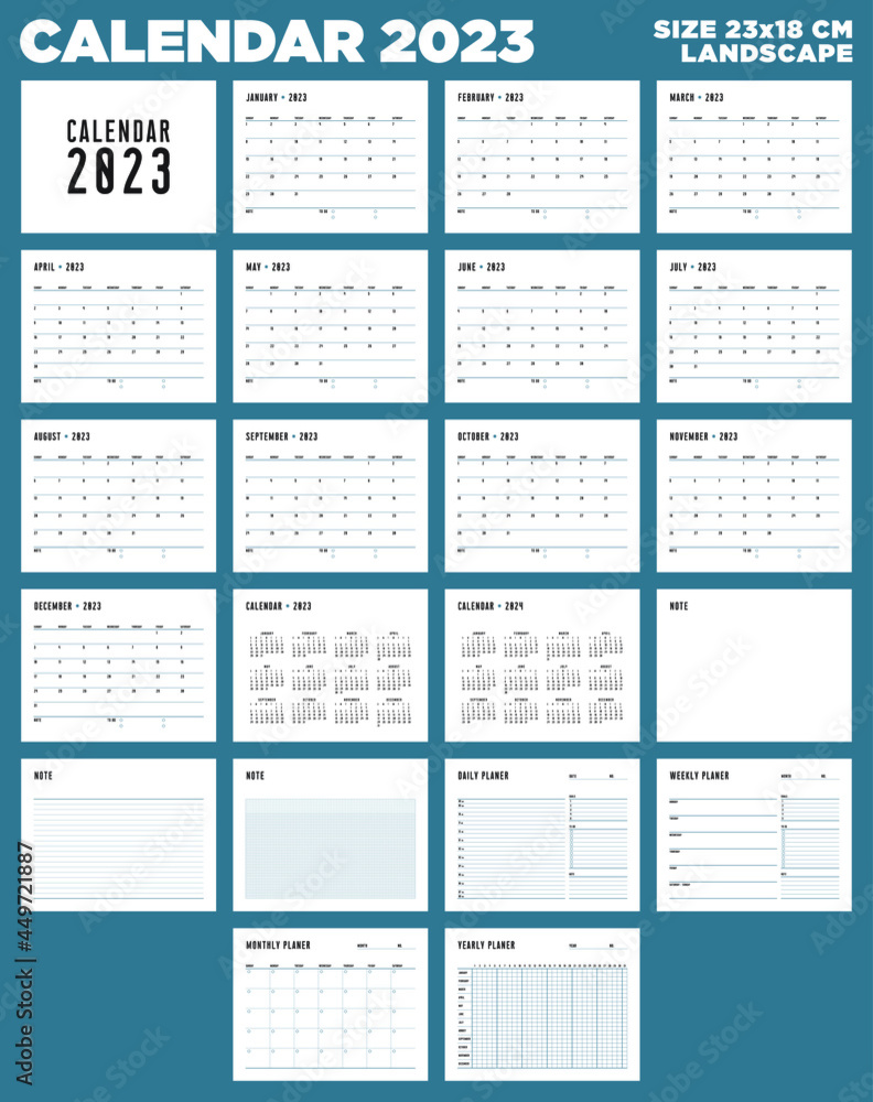 Planner and Calendar 2022, Minimal Style, Week start Sunday, Corporate design planner template. Planner and Calendar 2022, Minimal Style, Week start Sunday, Corporate design planner template.