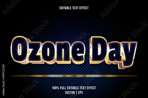 Ozone day editable text effect 3 dimension emboss luxury style