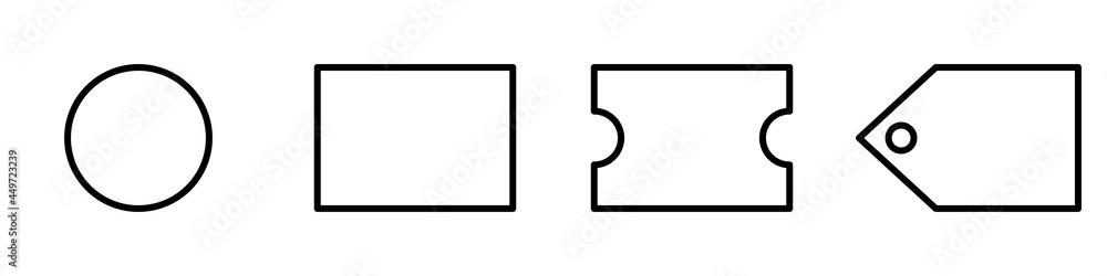 Conjunto de icono de etiqueta. Concepto precio de producto. Ilustración vectorial Conjunto de icono de etiqueta. Concepto precio de producto. Ilustración vectorial