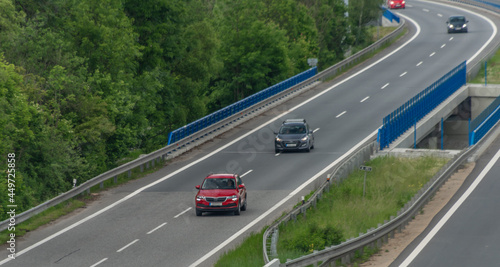 Highway near Jihlava city in Czech republic with fast cars © luzkovyvagon.cz