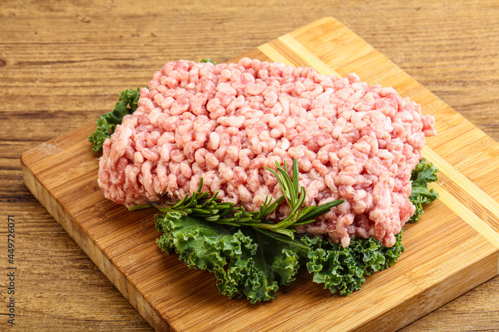 Raw pork minced meat for cooking Raw pork minced meat for cooking