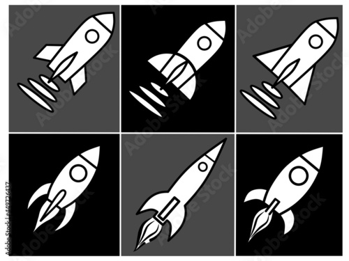 Rocket icon symbol design.