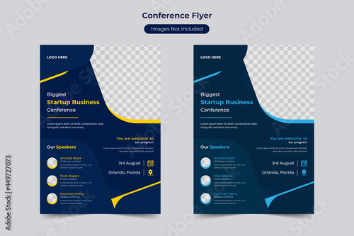 Conference Live Virtual Streaming Event Online Class Webinar Flyer Template Layout Design