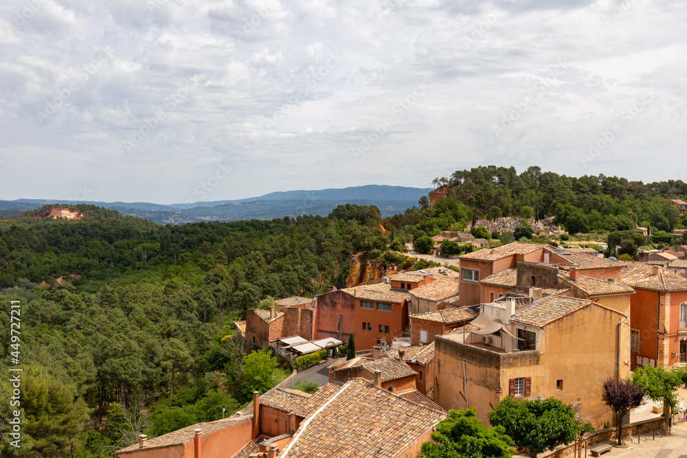 The village of Roussillon in Luberon, Provence, south of France
