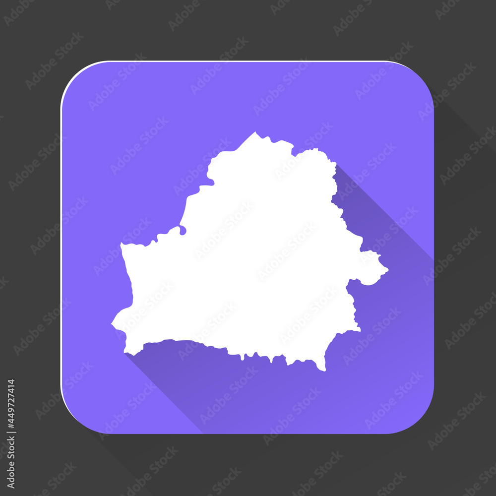 Obraz premium Belarus map with borders isolated on background