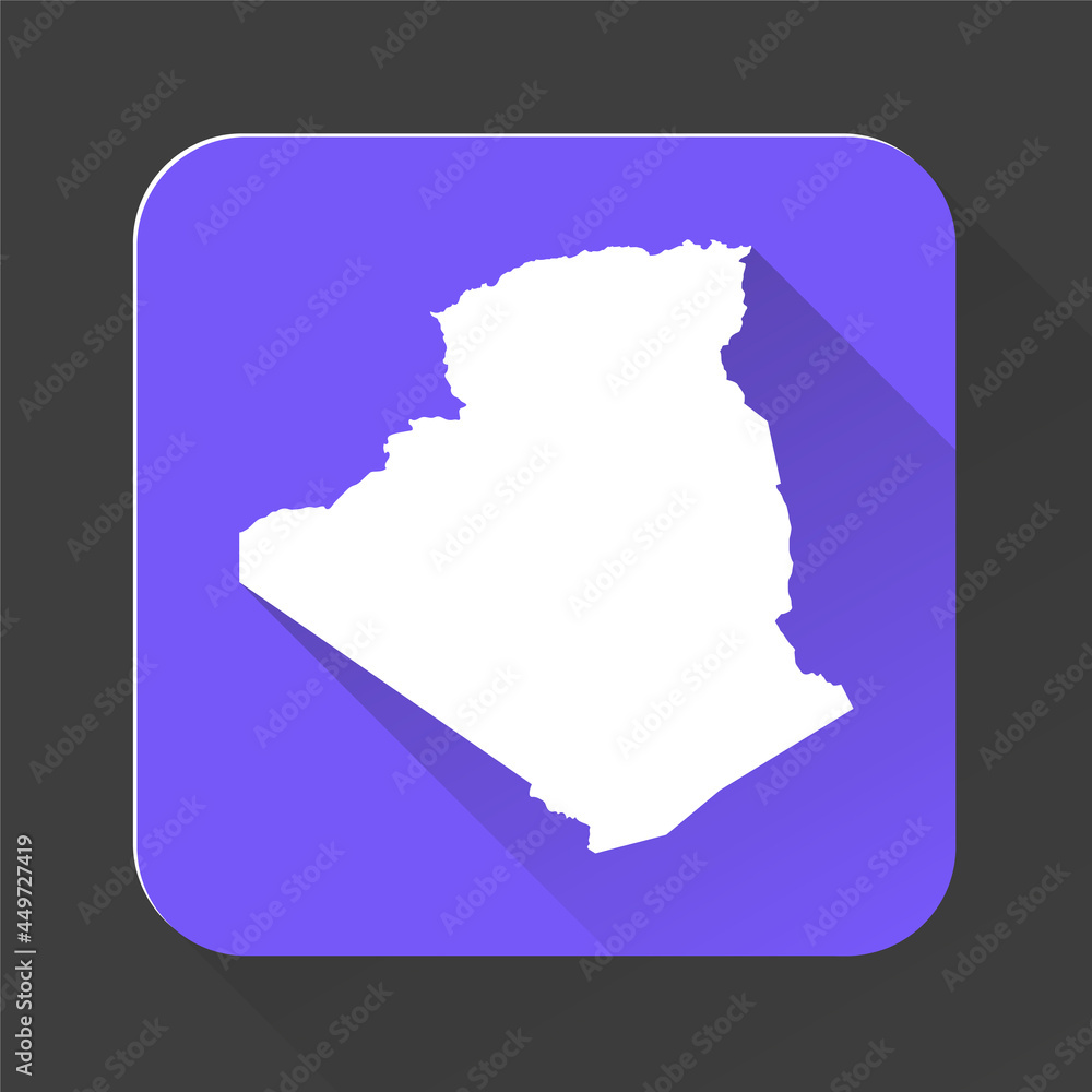 Algeria map with borders isolated on background Algeria map with borders isolated on background