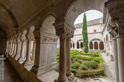 Cloister of the Abbey of Senanques near Gordes in Luberon, Provence, south of France photo
