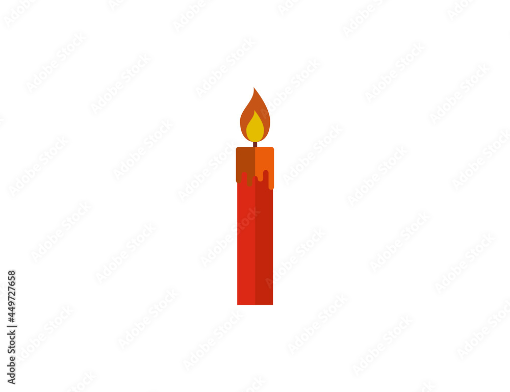Candle, decoration, fire icon. Vector illustration. flat design. Candle, decoration, fire icon. Vector illustration. flat design.